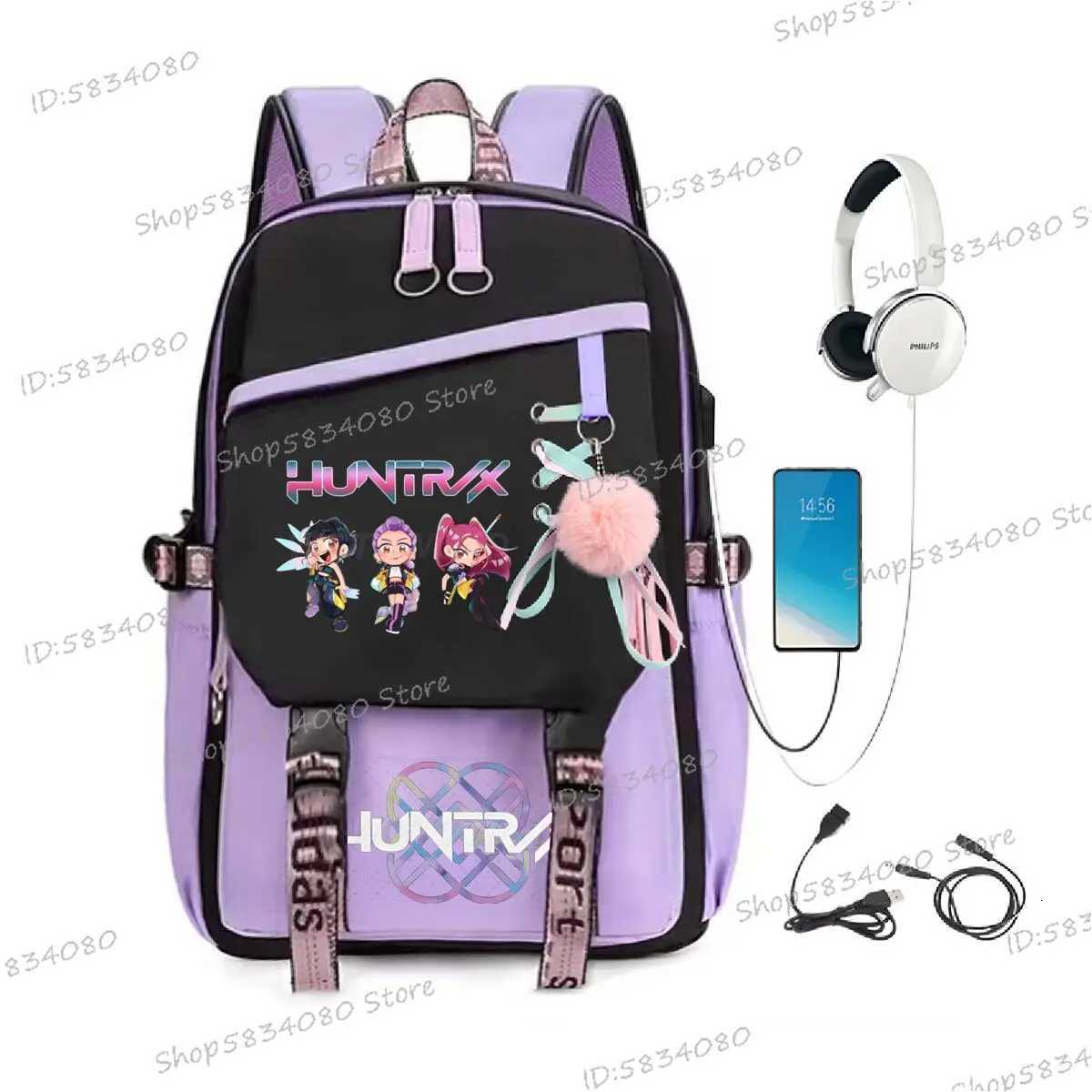 Youth School Backpacks Hot Movie Print Backpack Shouder for Women 2025 Movie Fans Cartoon USB Charging Laptop Travel BagpacksW251113