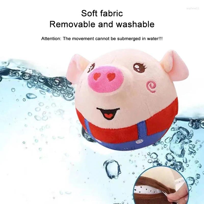 Update Dog Toy Interactive Puzzle Electric Plush Jump Ball Usb Charging Cartoon Pig Training Pet