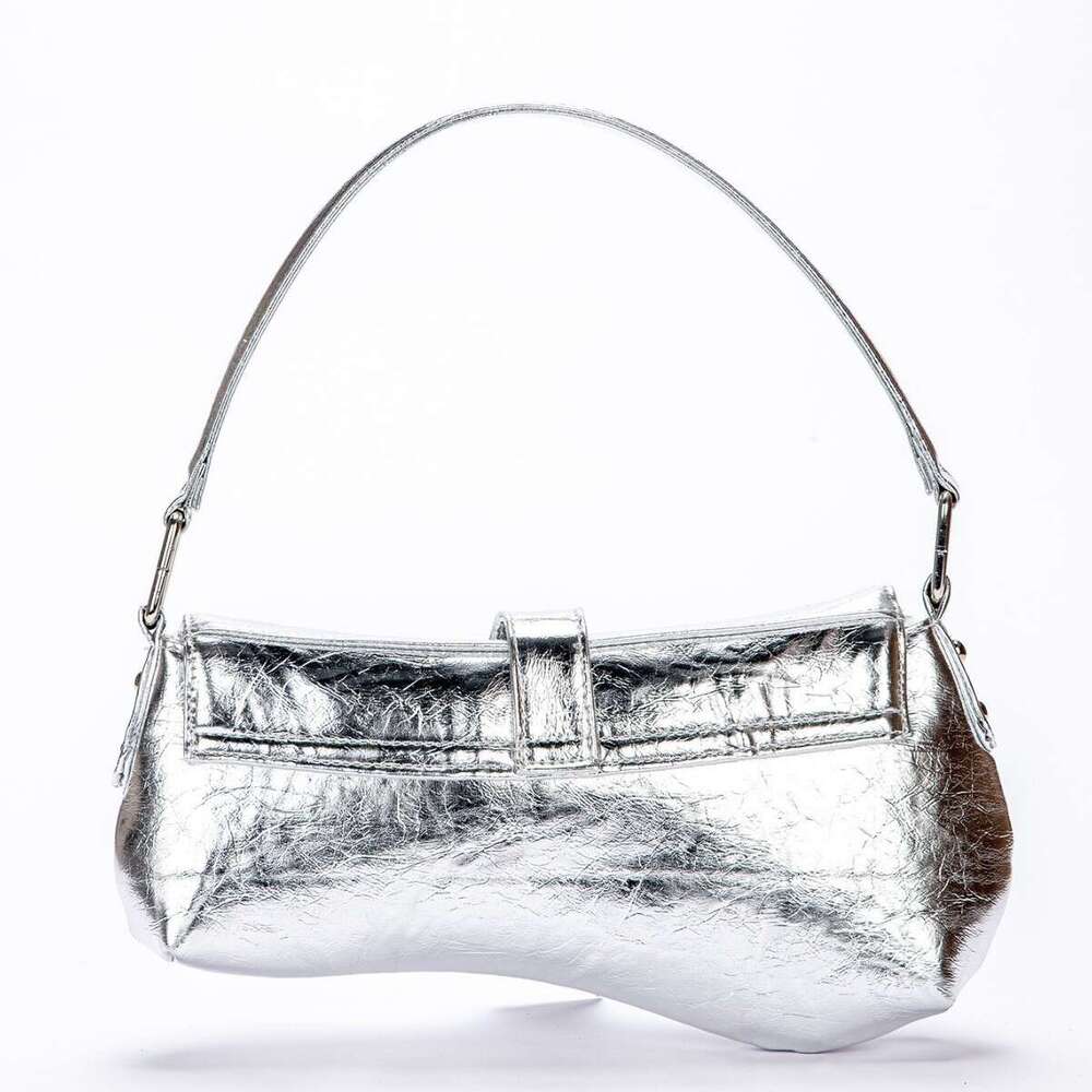 Amazon Hot-Selling Metallic Y2K Underarm Bag Irregular Handbag