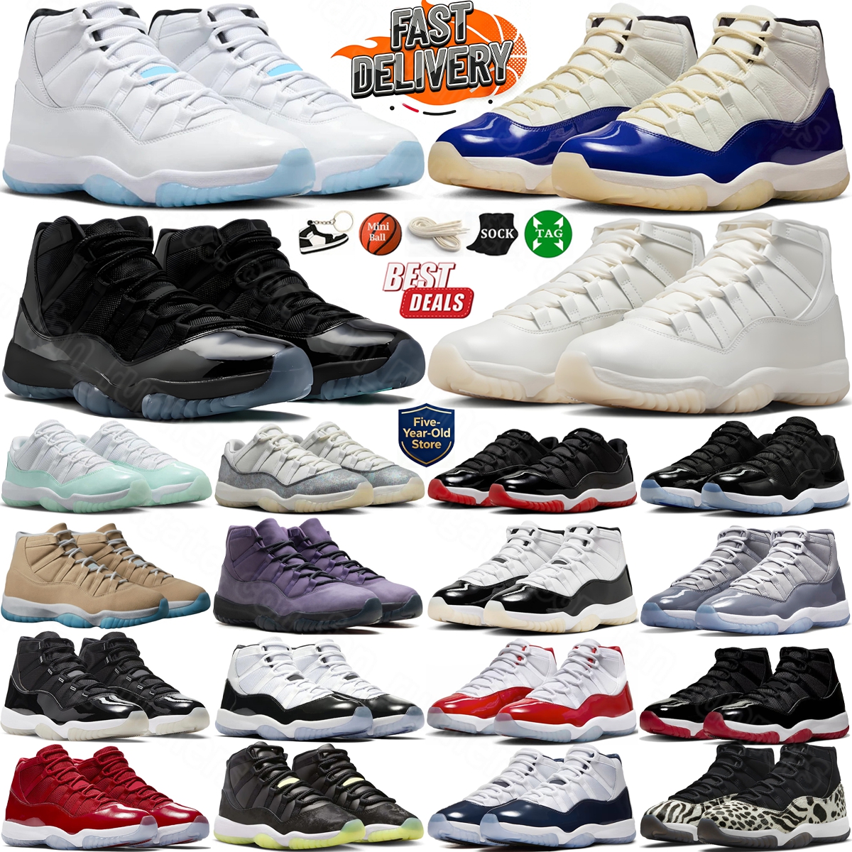 11s Basketball shoe Gamma blue 11 low Breed Rare grand finale Space jam Mojave Legend Cool grey Cherry Designer shoes for mens Sneakers women Trainers Local Warehouse