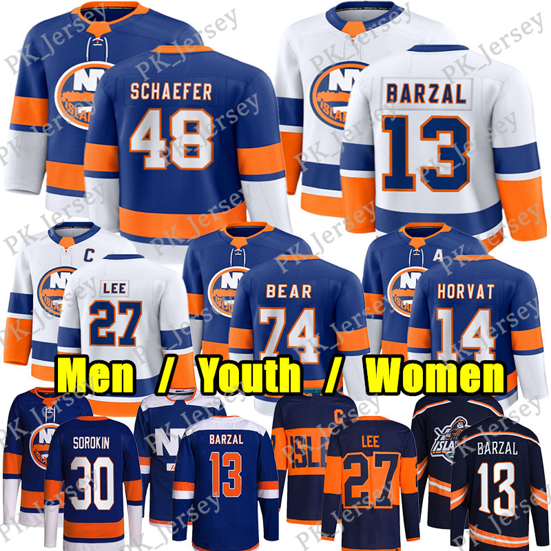 #48 Matthew Schaefer ny hockey jersey islanderses jersey #13 Mathew Barzal Bo Horvat Mike Bossy Alex Romanov Simon Holmstrom Varlamov Boqvist Ilya Sorokin jerseys