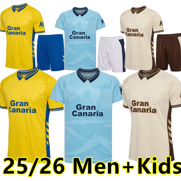 25 26 Las Palmas Soccer Jerseys HERRERA SANDRO Vieira Jesus Mesa Las Palmass home and away Las Palmas Sports Union 3rd game Penaranda football mens kids shirt