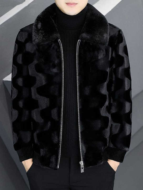 Fur man's new winter style lapel mink coat, full mink fur thick fur-lined jacket, men's coat