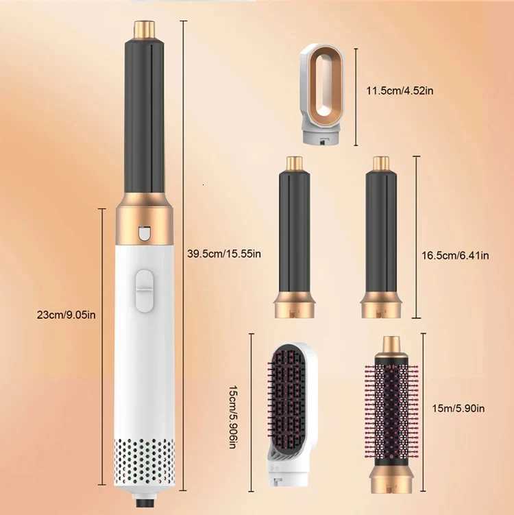 5 In 1 Styling Hair Dryer Electric Comb Negative Ion Professional Automatic Comb Curly Hair Straight Hair Comb Styling ToolT251114
