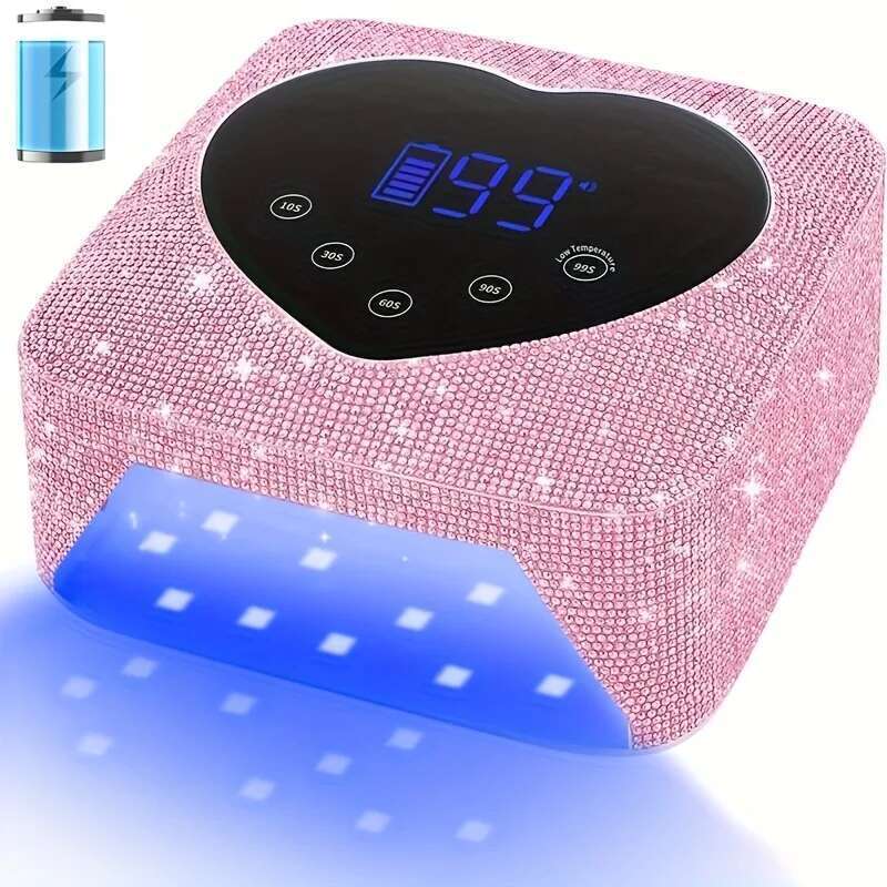 Rechargeable UV LED Lamp Professional Nail Dryer With 30 Beads 5 Timer Settings Touch Control Auto Sensor For Salon & Home