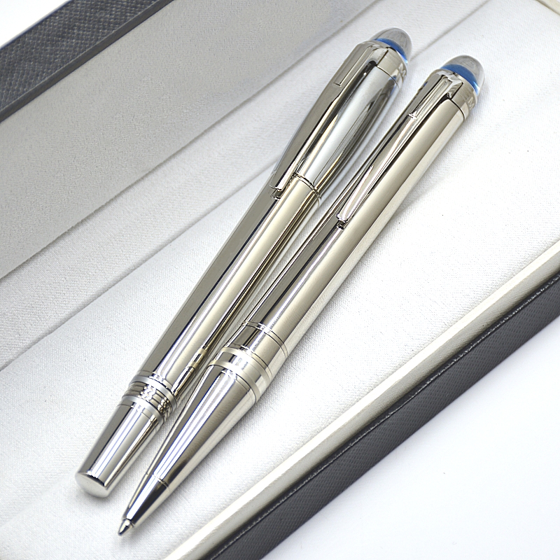 wholesale Special Edition Monte Star-Walk Blue Crystal Rollerball Ballpoint Pen Office School Writing Ink Fountain Pens With Serial Number