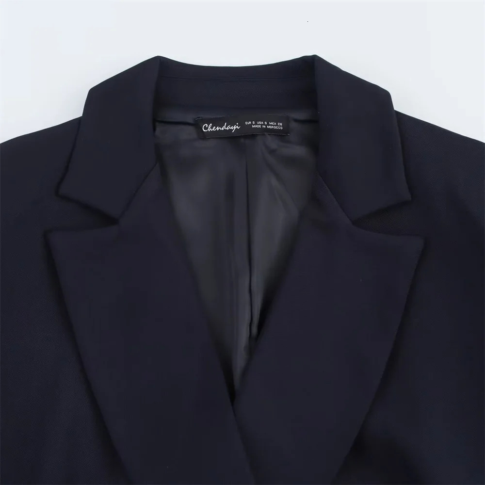 2025 SpringSummer Product Womens Leisure and Casual Set Coat Metal Buckle Pocket Decorative 250414Z