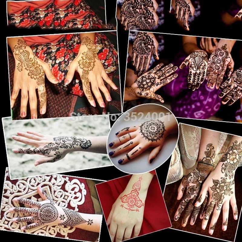 Temporary Tattoo Template Nail Art DIY Body Art Stickers Template Wedding Tools Professional Indian Fashion Stickers TemplateXJ25414