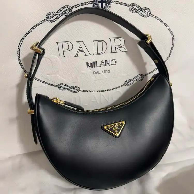 Designer bag Luxury bag Prado Arque Hobo bag Moon bag Multi functional Toto bag Underarm bag Elegant single shoulder Western crossbody bag Moon shape
