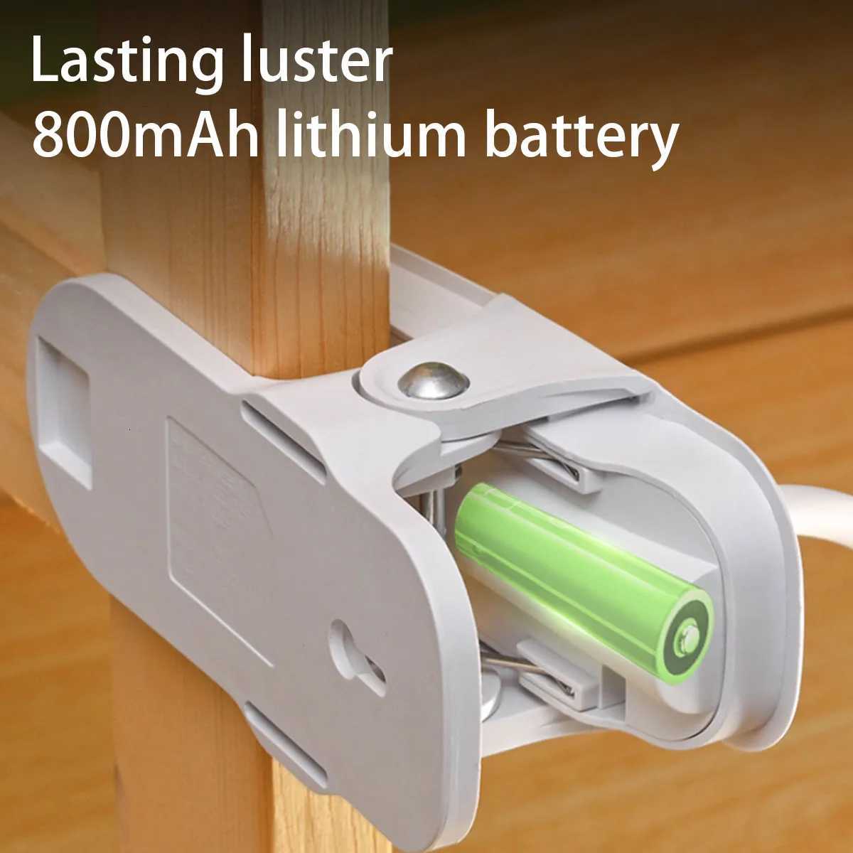 LED Portable Clip Table Lamp USB Rechargeable Clip Desk Lamp Bed Reading Night Light Touch 3 Dimming Modes Eye Protection Light M251114