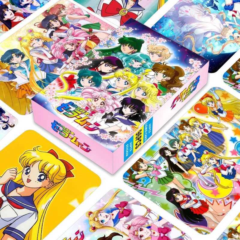 New Anime Peripheral Sailor Moon 96 Double-sided Small Card LOMO Card Boxed Card Bookmark games for kids card game C251114