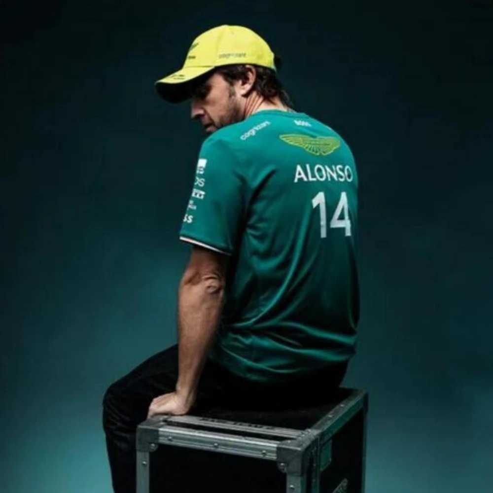 Fashion Aston Martin 2023 F1 Team 3D T-shirt Spanish Racing Large T-shirt H25412