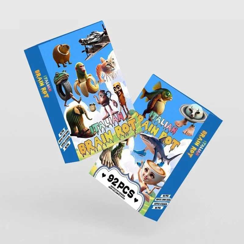 92pcs Tralalero Tralala Cards Kids Tungtung Sahur Brainrot Classic Toy Collection Card Children Party Game Birthday Gift C251114