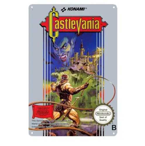 Castlevania Nes Retro Video Game Metal Poster Tin metal sign 2030cmM251114