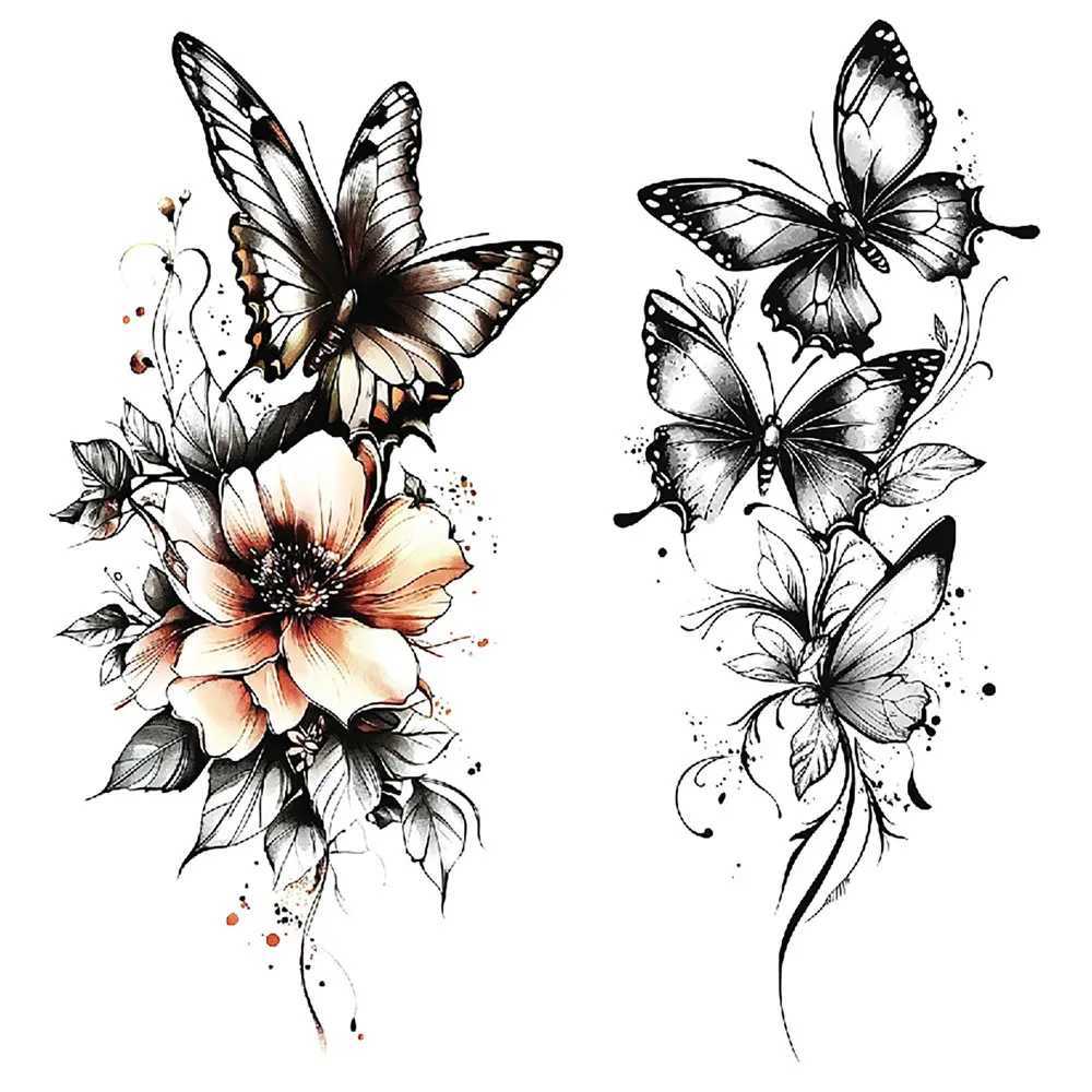 Realistic butterfly tattoo stickers for womens arms bodies decorations waterproofing temporary tattoos and disposable fake tattoosXJ25414