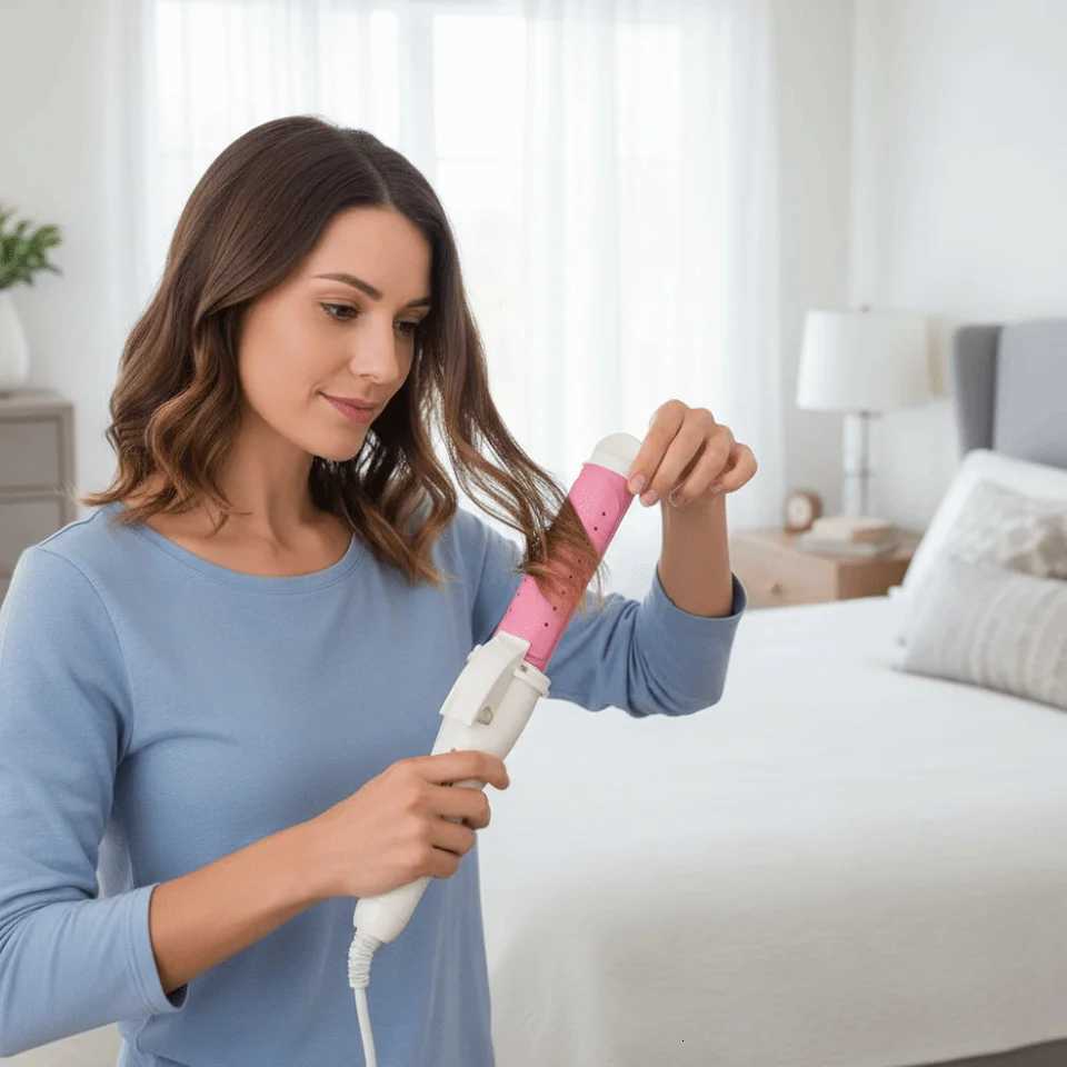 Professional Ceramic Hair Curler Temperature Control Portable Curling Iron Quick Heating Automatic Hair Curler TravelT251114