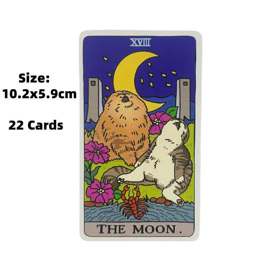 1pc Cat Tarot Cards Fate Divination 22pcs Oracle Cards ParTY Entertainment Board Game Cards C251114