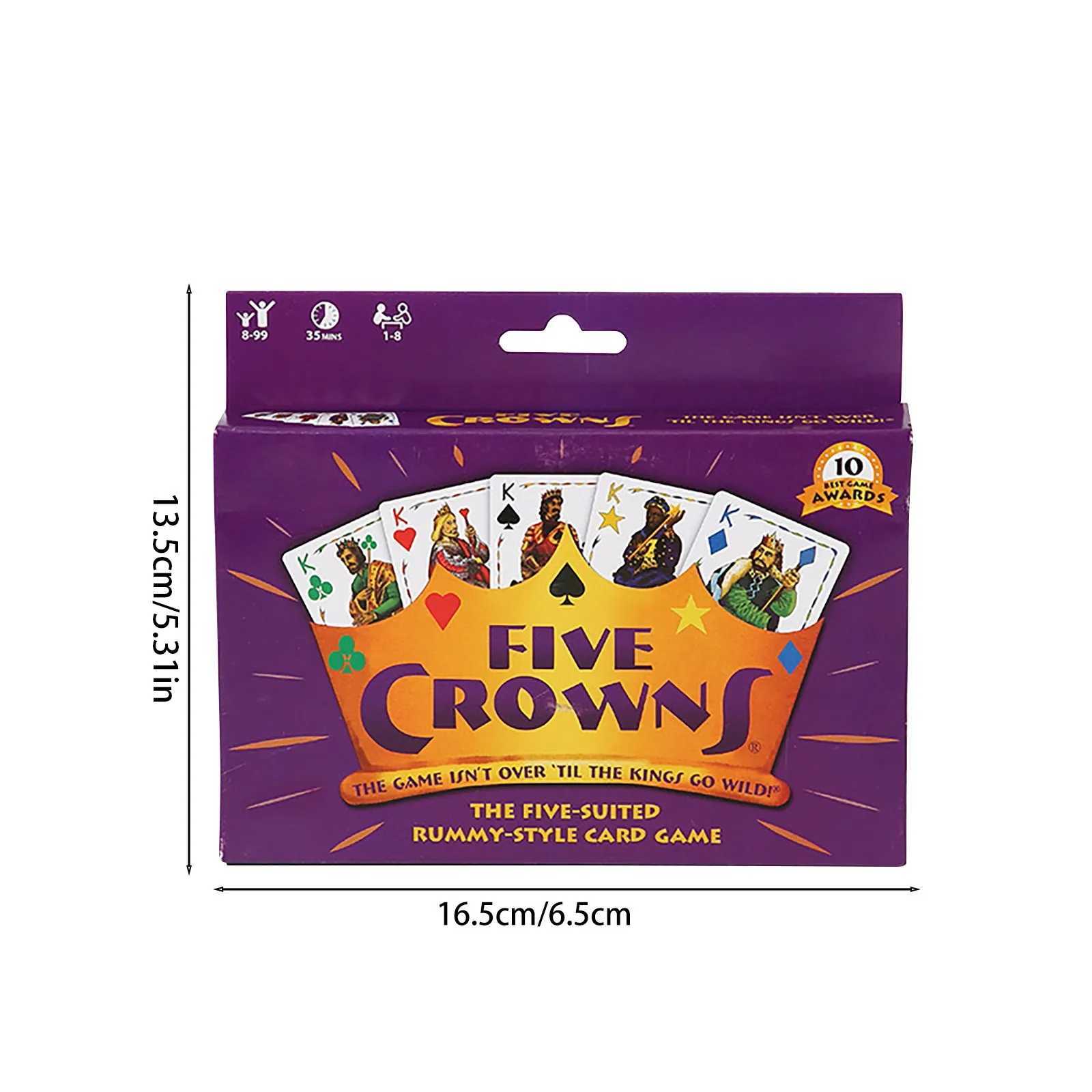 New Party Fun Card Game-Collectible Tin Card Game With Rummy-Style Night Favorite Families Party-5 Crowns Card Game Decoration C251114