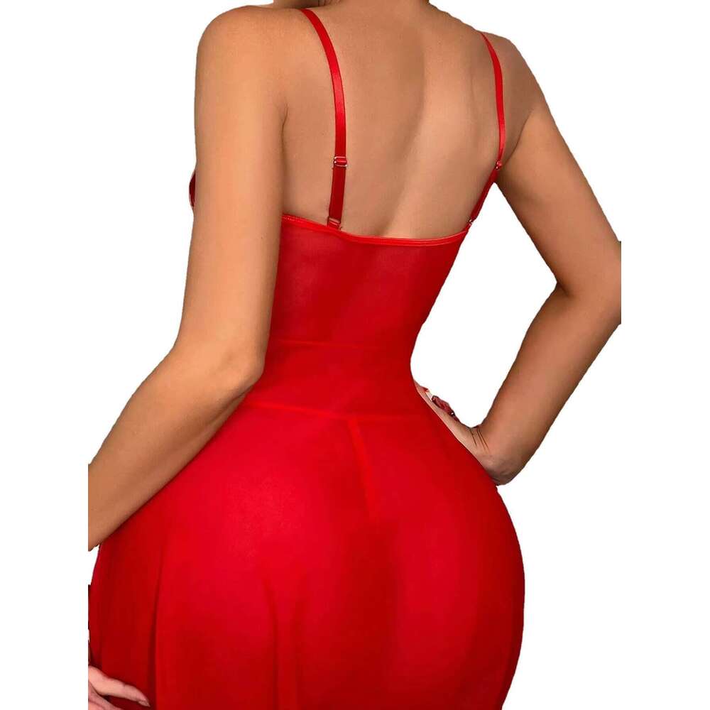 Women Summer Hot Sale Sexy Underwear 2 Piece Set Suits Pamas Long Dress Sleeveless Soft Women's Sleepwear