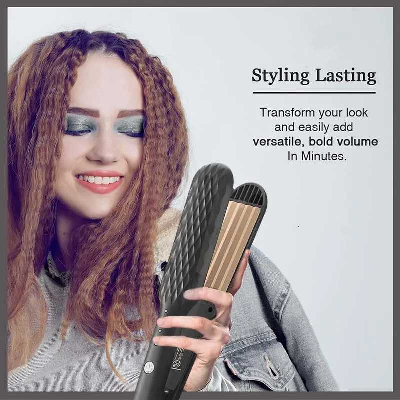 Professional Ceramic Corrugated Iron Fluffy Hair Curler 3D Hair Crimper Iron Corn Perm Splint Flat Iron Curling Styling ToolT251114