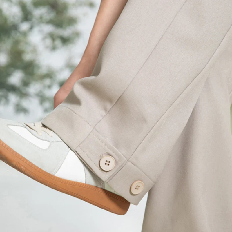 TFETTERS mens adjustable hem casual pants are loose and suitable for Japanese retro streetwear spring summer elastic waist 250414