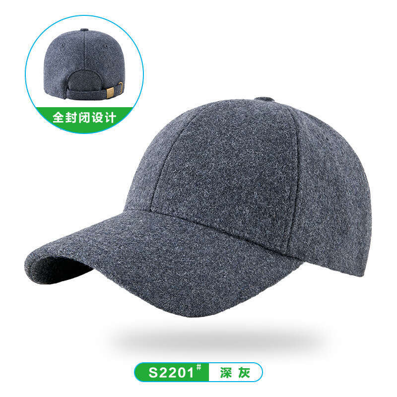 simple and stylish autumn and winter velvet duckbill cap warm hat big head circumference sun shading baseball cap