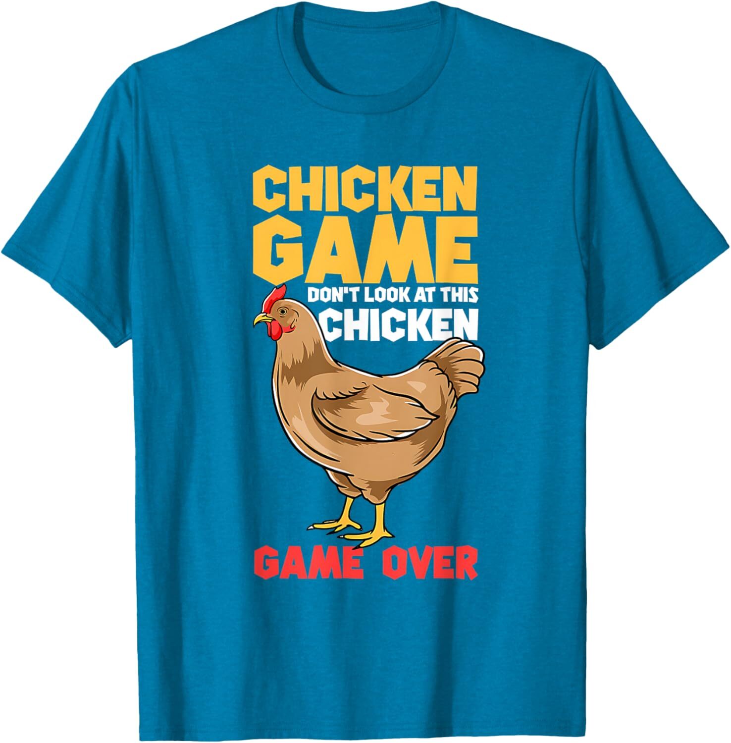T shirt for Mens Dont Look At This Chicken Graphic Tee Casual Tops Clothes Short sleeve