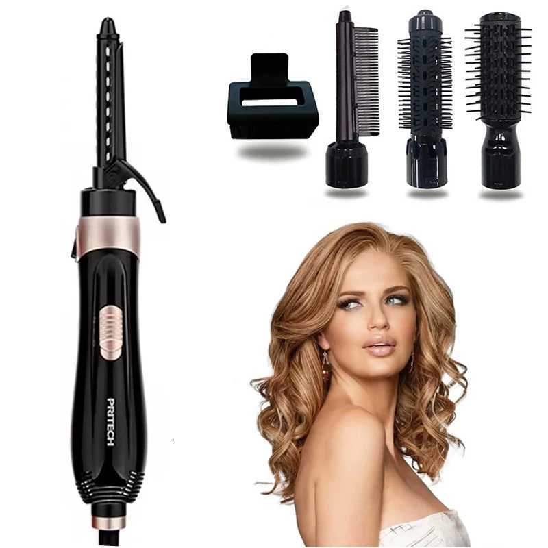Hot Selling 4 in 1 Salon Hot Air Brush Hair Blow Dryer Set Curler Combo Interchangeable Head AutomaticT251114