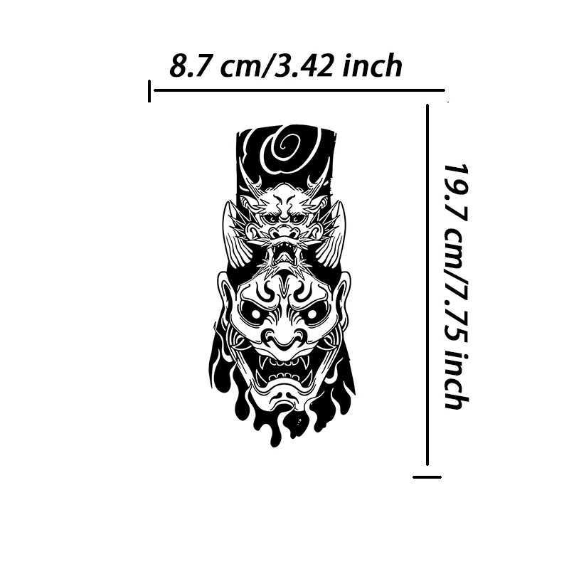 Traditional Japanese underworld Prana demon arm herbal juice tattoo sticker suitable for men women bodies tattoo parties adult tattoo artXJ25414