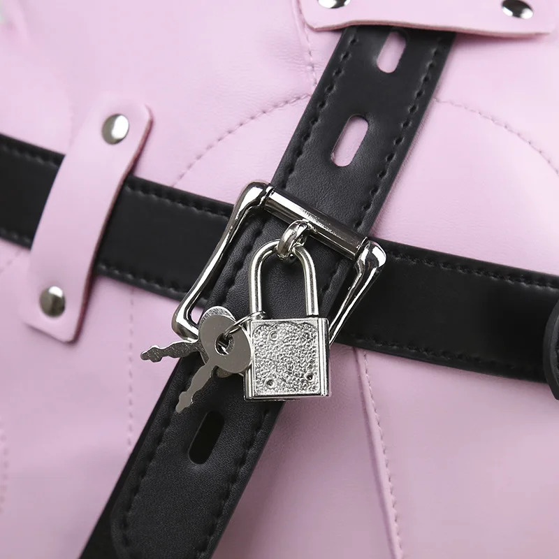 Exotic Adult Cosplay Games Hood Fetish Full Head Bondage Mask Hood for Men Women Halloween Party Role Play Leather Costume Black 250410