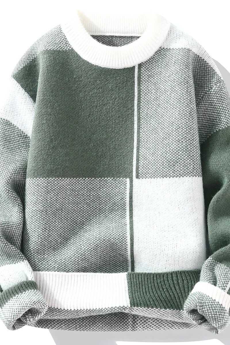 2025 Autumn/Winter Mens Round Neck Long Sleeve Thick Knitted Original Autumn/Winter Hoodie Mens Casual Knitted Sweater M251114