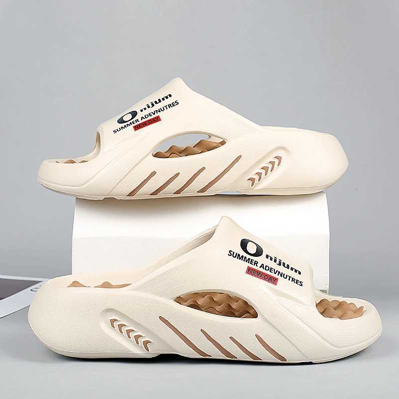 2024 new mens massage slider indoor and outdoor sandals casual shoes comfortable sole mens slider large size 38-47 W250414