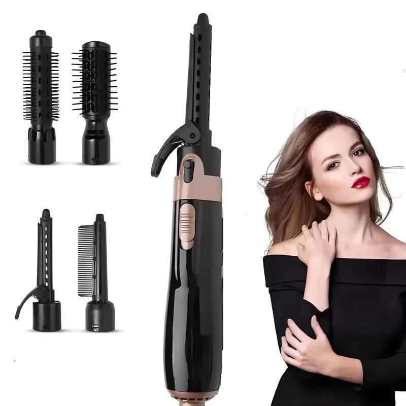 Hot Selling 4 in 1 Salon Hot Air Brush Hair Blow Dryer Set Curler Combo Interchangeable Head AutomaticT251114