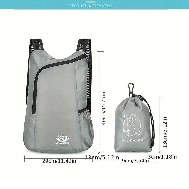 2025 New 1-Pack Multifunctional Ultralight Backpack - Foldable and Portable - Perfect for Cycling Hiking and Travel EssentialsW251113