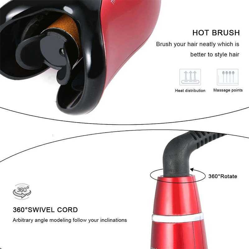 Portable rose-shaped large wave smart curling iron with negative ions no harm to lazy people household curling ironT251114