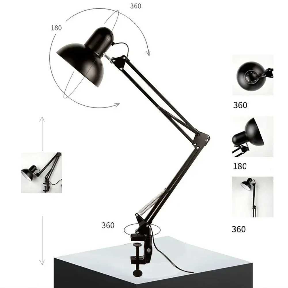 Flexible Led Desk Lamp Home Office Modern Table Lamp Metal Architect Adjustable Folding Reading Light M251114