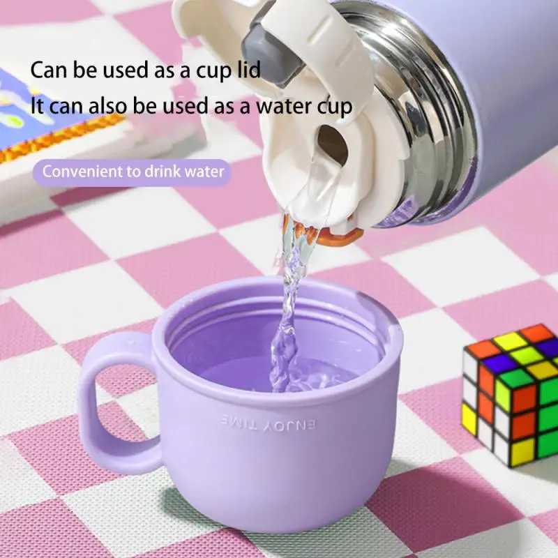 New 316 Stainless Steel Thermos Cup Simple With Lid Three-purpose Bounce Cup High Value Portable Gradient Color Thermos Cup C251114