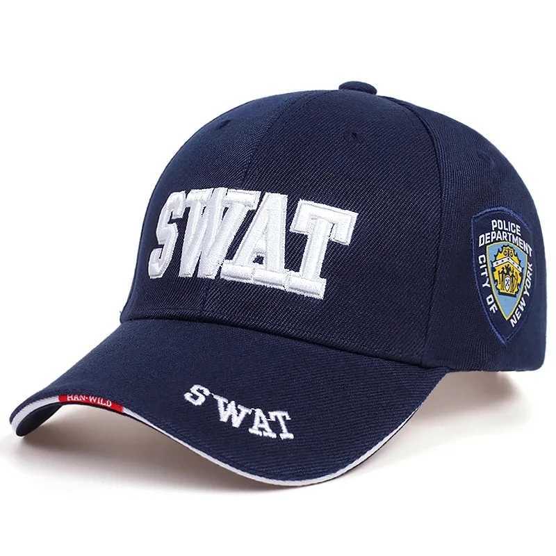 Sports Fashion SWAT Letter Embroidered Snap Cap Unisex Spring and Autumn Outdoor Adjustable Casual Hat Baseball Hat W250414