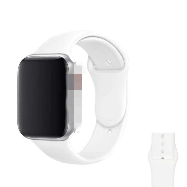 Suitable for Apple watch7654321 generation SE sports watch with silicone classic monochrome single buckle strap