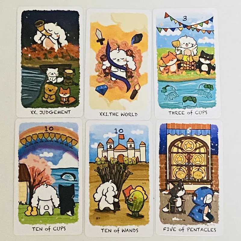 Cute BOJI Journey Tarot Cards 78Pcs Classic Wait Tarot Deck Rabbit Board Games C251114