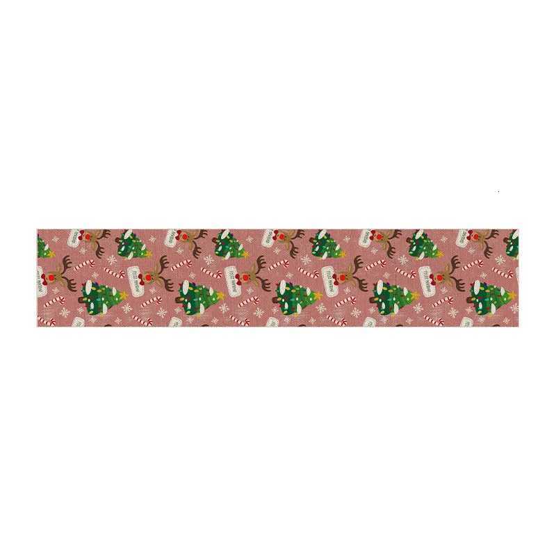Christmas New Christmas Table Flag Pink Christmas Snowman Creative Cartoon Linen Coffee Table Tablecloth Decoration Y251113