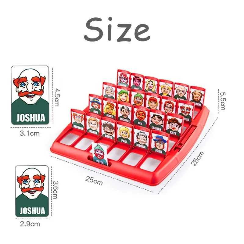 Guess Who Game Family Interation Card Toy Board Guessing Memory Training Parent Child Leisure Time Party Indoor Games Gift C251114