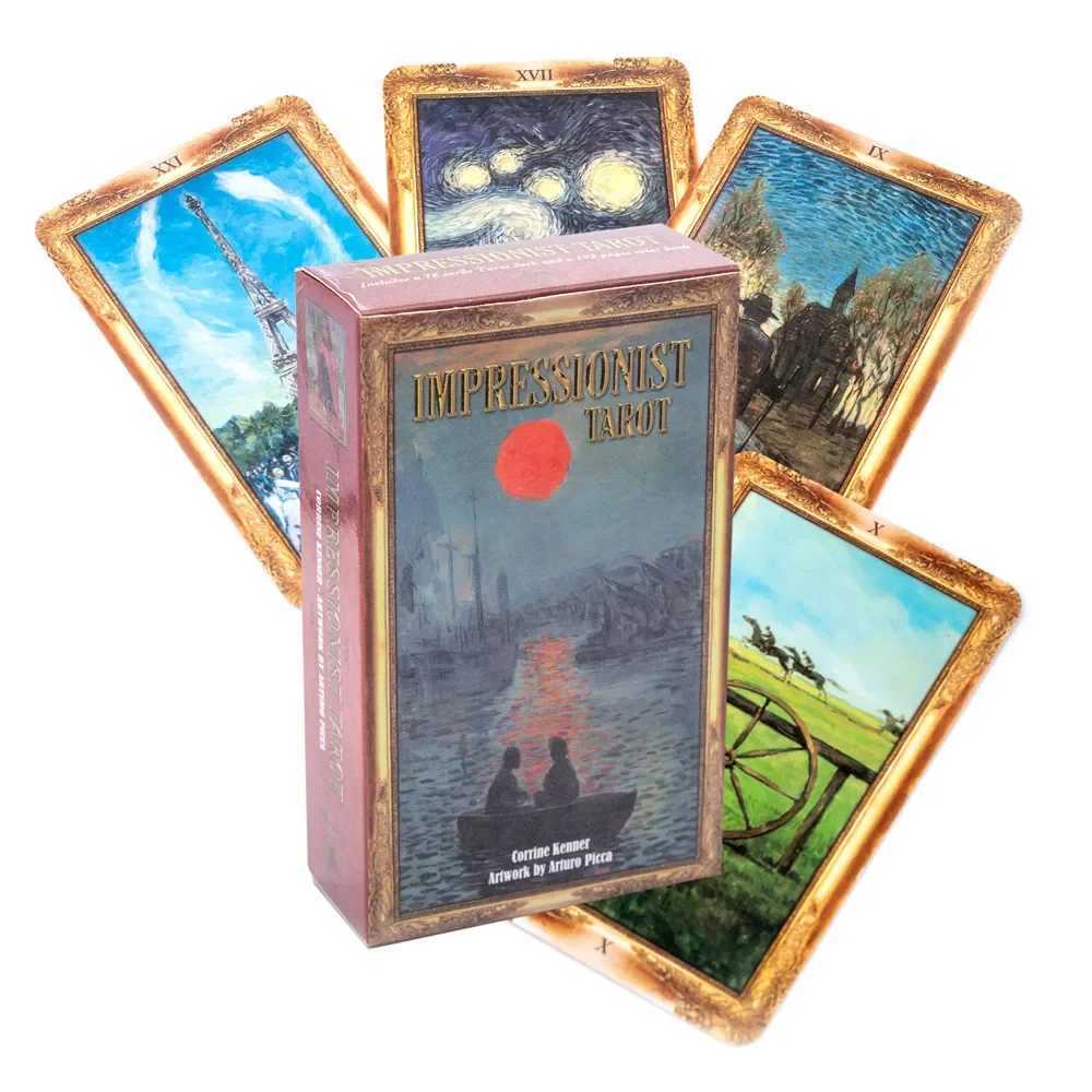 New Impressionist Tarot cards A 78 Deck Oracle English Visions Divination fate Borad Playing Games C251114