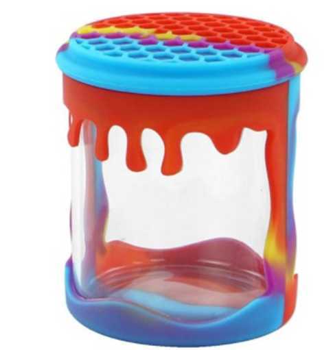 Water drop silicone wrapped glass storage tank w250414