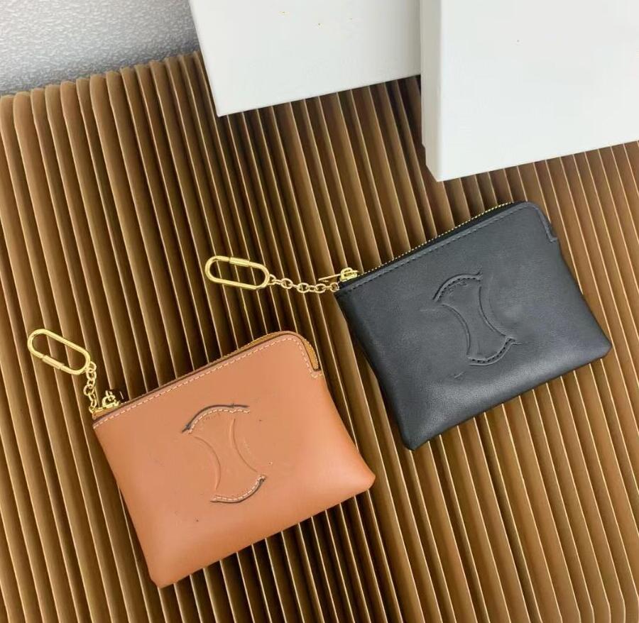 Designer Keychain Wallet Key Chain Hang Bag Charm Keyring Keychains hang Leather Designers Women Men Coin Purse Alloy Pendant Key Ring with box