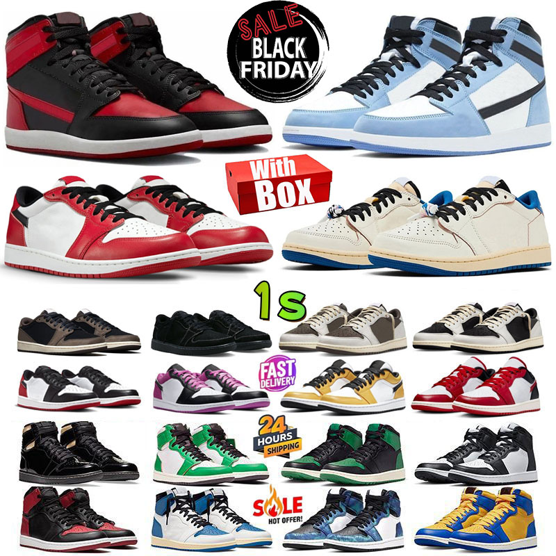 1s basketball shoes 1 designer shoes Pro Green Voodoo Alternate Chicago Velvet Brown Shattered Backboard Alaska men women sneakers trainers sports outdoor shoe