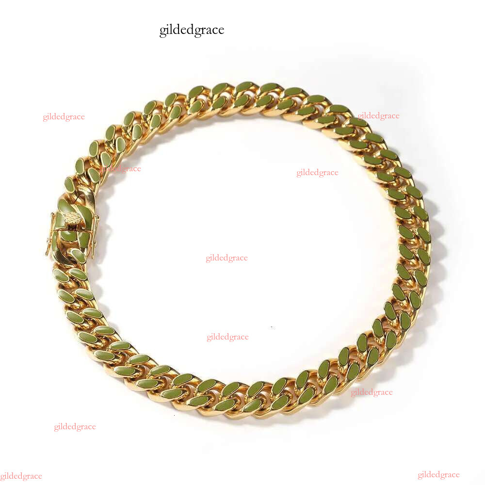 8mm/10mm/12mm/14mm/16mm Miami Cuban k Chain Stainless Steel Mens 14K Gold Chains High Polished Punk Curb Necklaces NO5