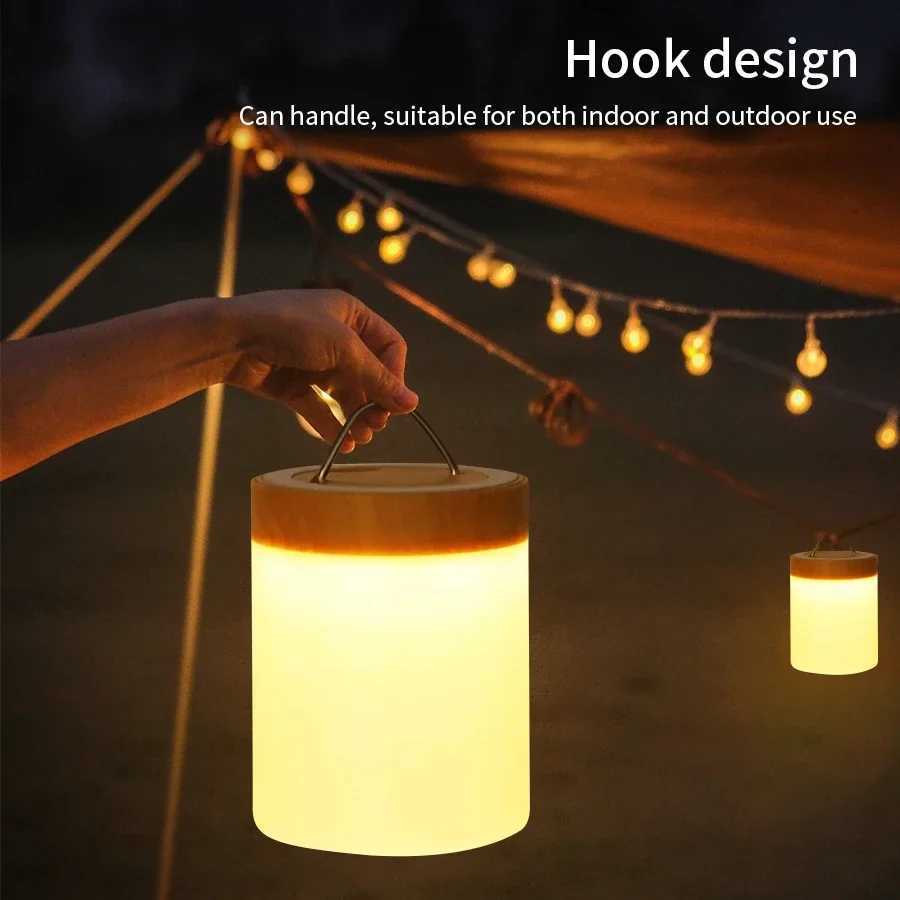 Portable Bedside Table Lamp Room Decoration USB Rechargeable Desk Lamp Desktop Night Light for Kids Gifts Bedroom Camping Light M251114