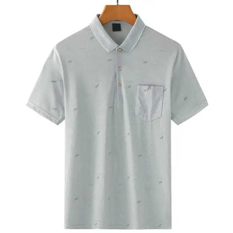 Dopamine mens ice silk T-shirt for middle-aged and elderly mens clothing grandfather short sleeved loose fit W250414