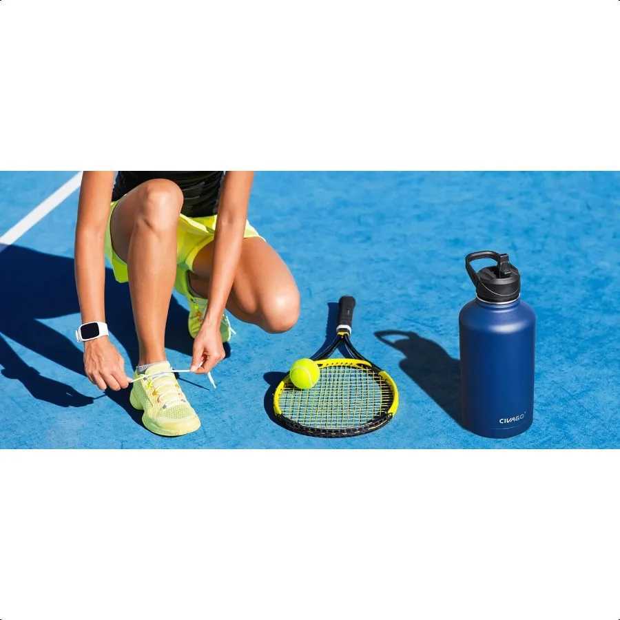 Gallon Insulated Water Bottle Jug with Straw 128 oz Large Stainl Steel Water Flask Big Metal Thermal Mug with 3 Lids for Sports C251114